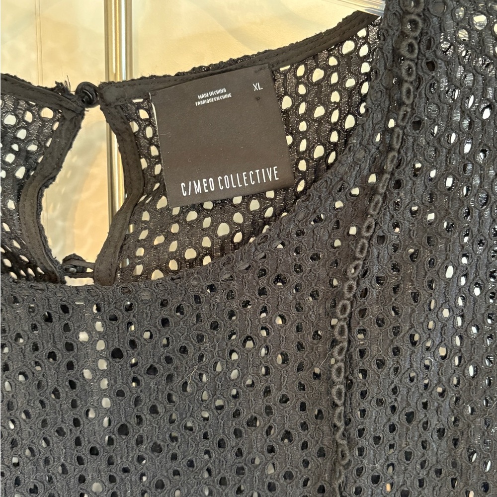 LAST CALL! 🔥💖 C/MEO Collective Black Eyelet Dress - Picture 3 of 13